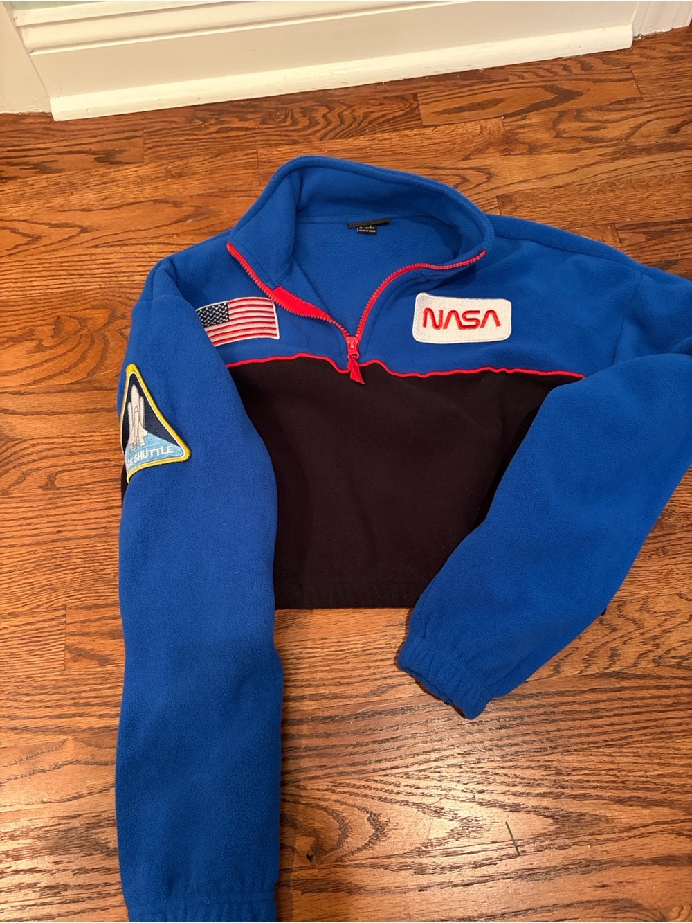 Chemistry Blue Fleece Jacket with Red Trim